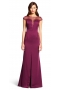 Rochie Adrianna Papell lunga decolteul iluzor paiete